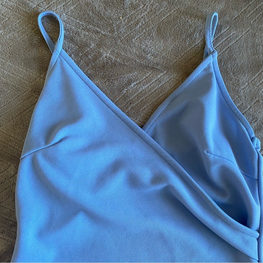 Amazon Verdusa’s Sexy Ruched Side Asymmetric V-neck Bodycon Dress Size XS - Picture 7 of 10
